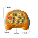 Musical Pop It Fidget Toy, Light and Sound Game with Multiple Levels, Electronic Sensory Push Bubble Toy, Orange, Ages 3+ (Random Color) Pack of 1 - Image 3