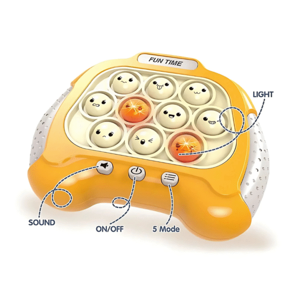 Musical Pop It Fidget Toy, Light and Sound Game with Multiple Levels, Electronic Sensory Push Bubble Toy, Orange, Ages 3+ (Random Color) Pack of 1 - Image 11