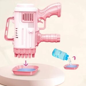 ItsyToys 45 Hole Automatic Bubble Gun Machine - High Output Bubble Maker Blower - Interactive Bubble Gun Toy for Kids - Fun Water Bubble Gun with Bubbles - Outdoor Play for Pranks and Parties