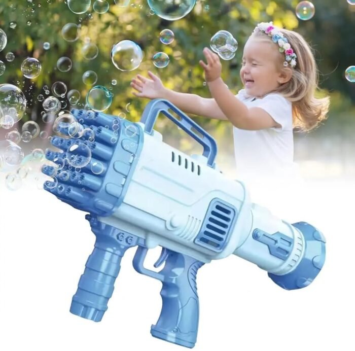 ItsyToys 45 Hole Automatic Bubble Gun Machine - High Output Bubble Maker Blower - Interactive Bubble Gun Toy for Kids - Fun Water Bubble Gun with Bubbles - Outdoor Play for Pranks and Parties - Image 3
