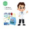 ItsyToys Doctor Set for Kids – Medical Trolley Playset for Boys & Girls Ages 3-5 | Fun Doctor Kit with Stethoscope, Syringe, Thermometer & More | Portable Wheeled Bag for Easy Storage - Image 9