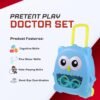 ItsyToys Doctor Set for Kids – Medical Trolley Playset for Boys & Girls Ages 3-5 | Fun Doctor Kit with Stethoscope, Syringe, Thermometer & More | Portable Wheeled Bag for Easy Storage - Image 7