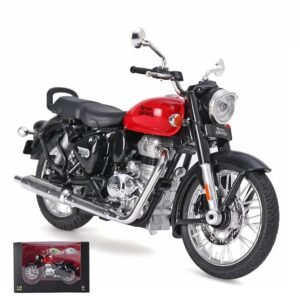 ItsyToys Bullet Classic 350 Motorcycle Scale Model 1:15 - Collectible Bike with Interchangeable Fuel Tanks