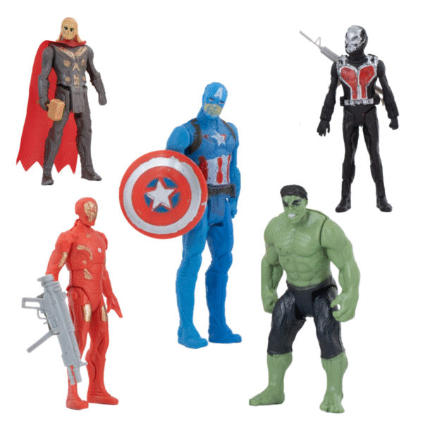 ItsyToys Superhero Twist & Move Toy Set - Superhero Action Figure Toys Superheroes Set, Toy for Kids for Babies - Multicolor Play Set (Set of 5 Action Figures)