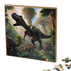 🦕 ItsyToys Wooden Dinosaur Jigsaw Puzzle for Kids – Eco-Friendly Educational Fun