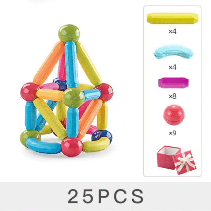 ItsyToys Magnetic Blocks for Kids - Educational Building Blocks for Kids 3-14 Years - Enhances Creativity & STEM Learning - Includes Magnetic Sticks & Sturdy Pieces - Fun Toy for Boys & Girls