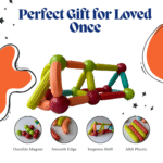 ItsyToys Magnetic Blocks for Kids - Educational Building Blocks for Kids 3-14 Years - Enhances Creativity & STEM Learning - Includes Magnetic Sticks & Sturdy Pieces - Fun Toy for Boys & Girls - Image 2