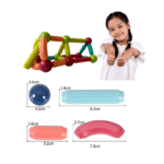 ItsyToys Magnetic Blocks for Kids - Educational Building Blocks for Kids 3-14 Years - Enhances Creativity & STEM Learning - Includes Magnetic Sticks & Sturdy Pieces - Fun Toy for Boys & Girls - Image 5
