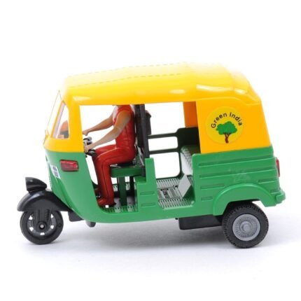 Mini Indian Auto Rickshaw Toy with Pull Back Action