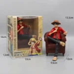 Luffy Couch Action Figure, One Piece Collectible 15cm Model