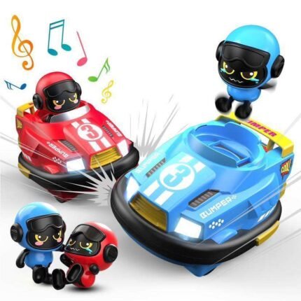 2-Player RC Bumper Cars Crash Eject Mode with Turbo Fan
